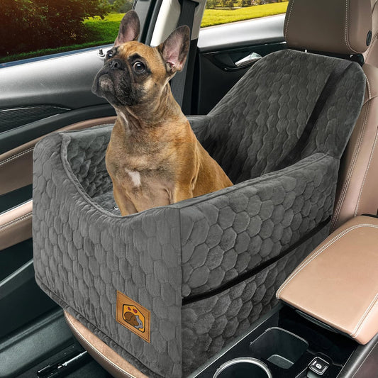 Dog Booster Seat with Storage Pockets – Gray