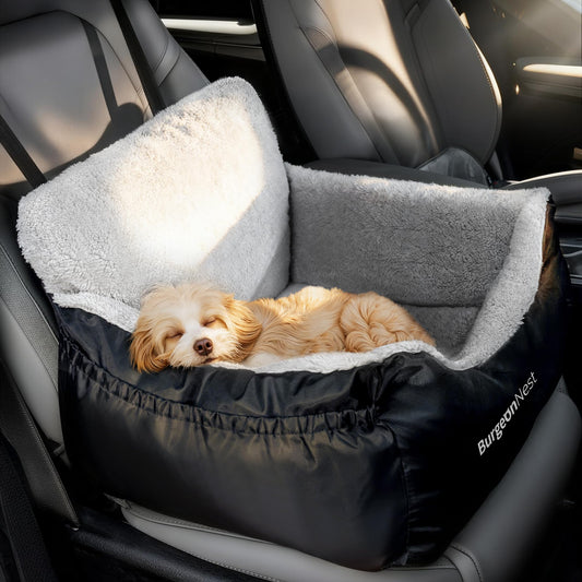 BurgeonNest Portable Dog Car Bed with Storage Pockets